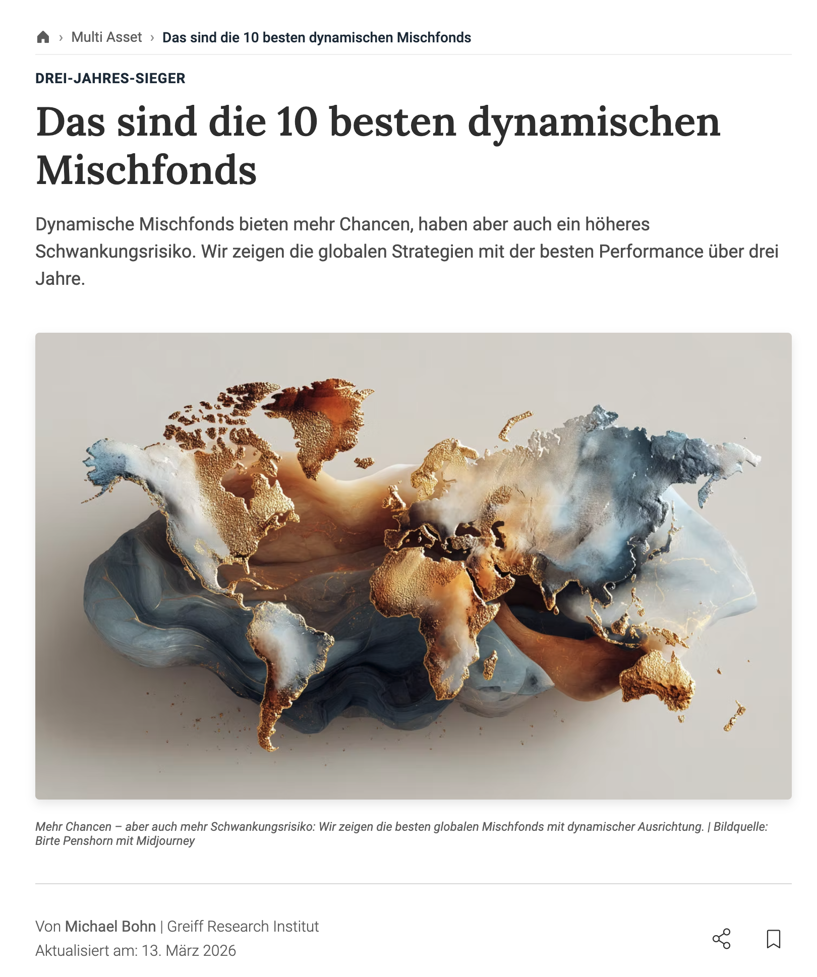 Das Investment - Top10 der Mischfonds über 3-Jahres-Zeitraum - März 2026